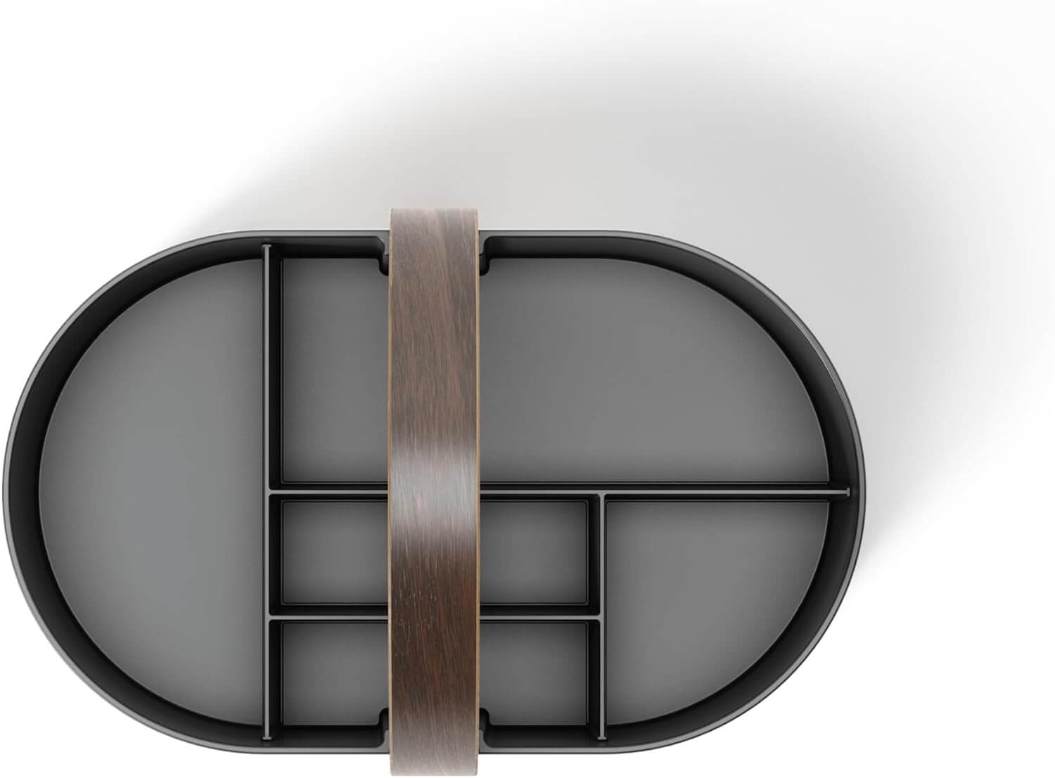 Umbra Bellwood Caddy Κουτί Αποθήκευσης - Οργάνωσης με Ξύλινη Λαβή - Black / Walnut