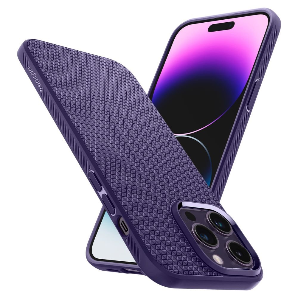 Spigen iPhone 14 Pro Liquid Air Θήκη Σιλικόνης - Deep Purple