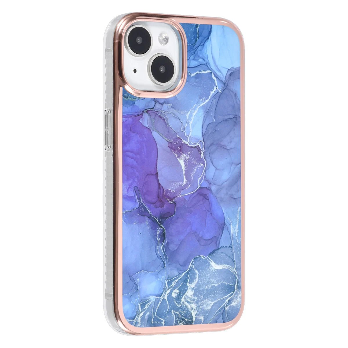 Tuniq iPhone 15 - Σκληρή Θήκη με Πλαίσιο Σιλικόνης - Σχέδιο Μάρμαρο - Μοβ