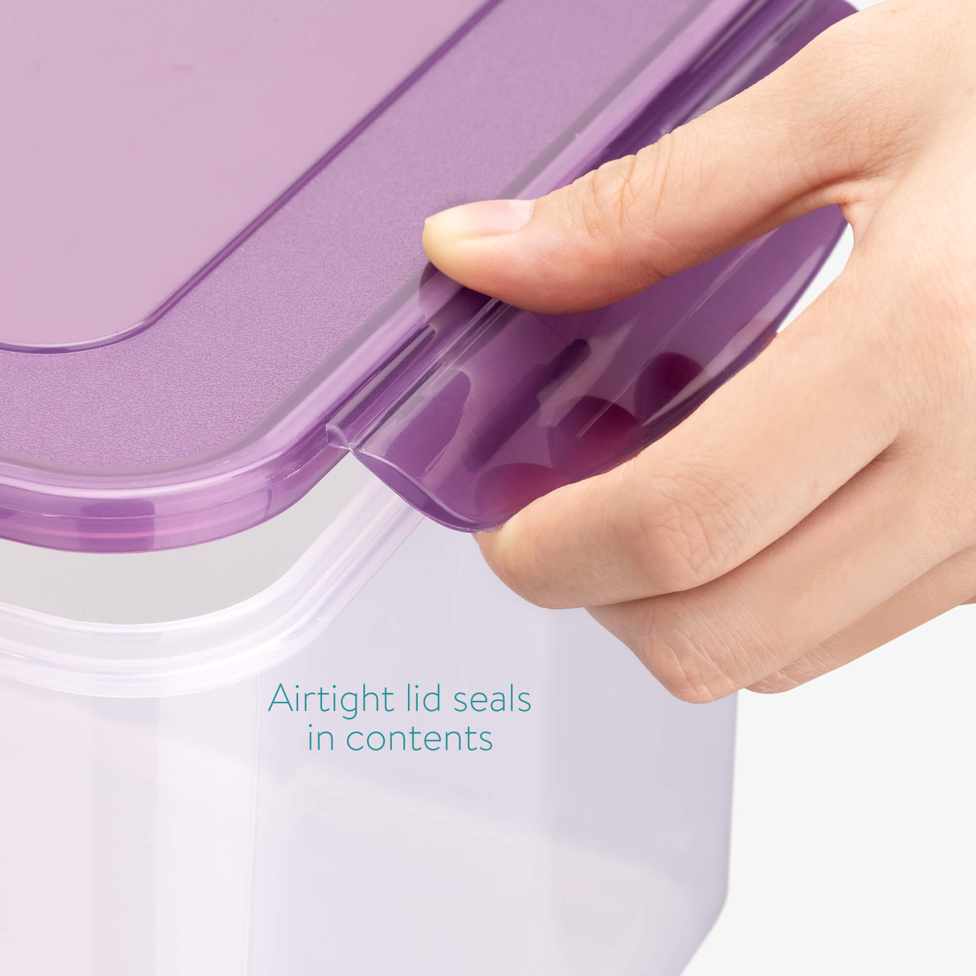 Navaris Σετ με 2 Δοχεία Αποθήκευσης Φαγητού με Καπάκι - Violet - 50790.01.02