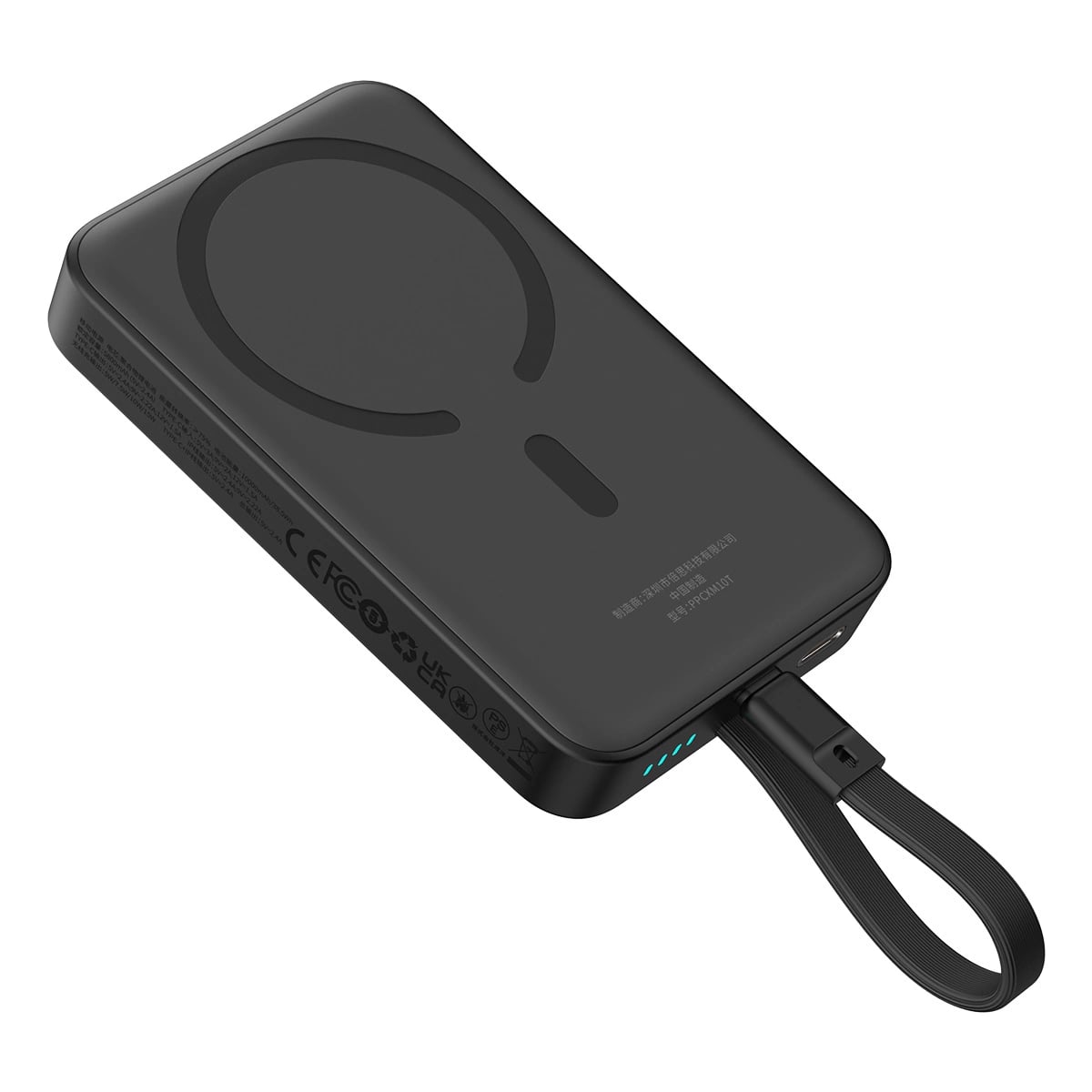 Baseus Magnetic Mini Ασύρματο MagSafe PowerBank 10000mAh 30W με Ενσωματωμένο Καλώδιο Type - C - Black