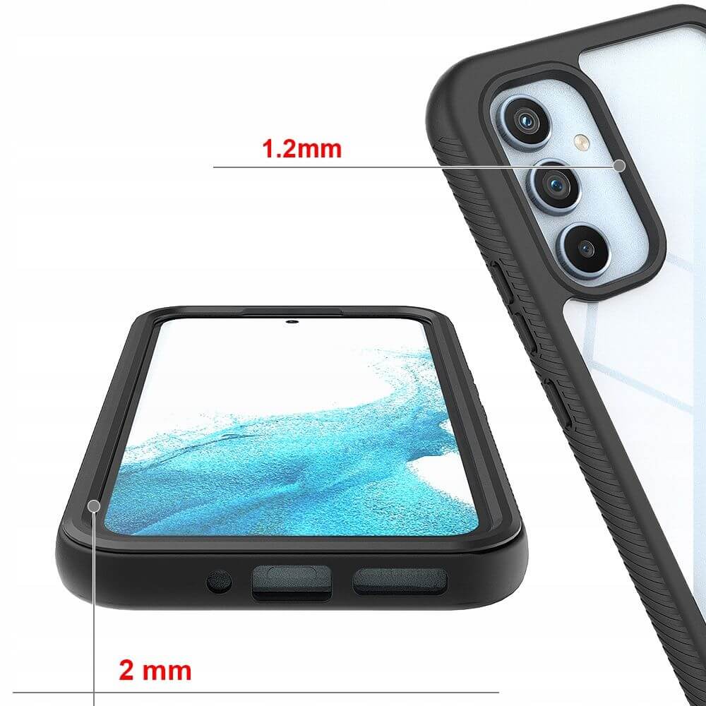 Techsuit Samsung Galaxy A34 5G Defense 360 Pro Θήκη 360 Full Body με Προστασία Οθόνης - Black / Διάφανη