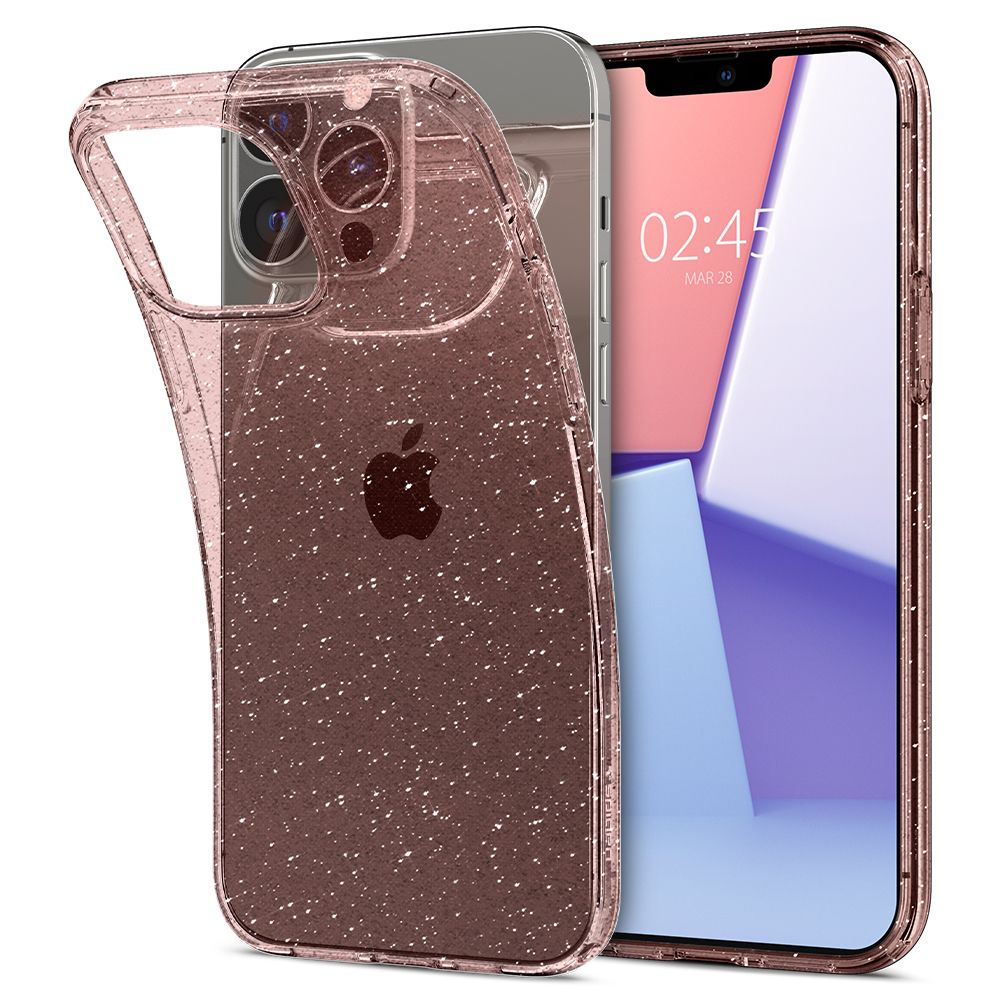 Spigen iPhone 13 Pro Liquid Crystal Θήκη Σιλικόνης - Glitter Rose