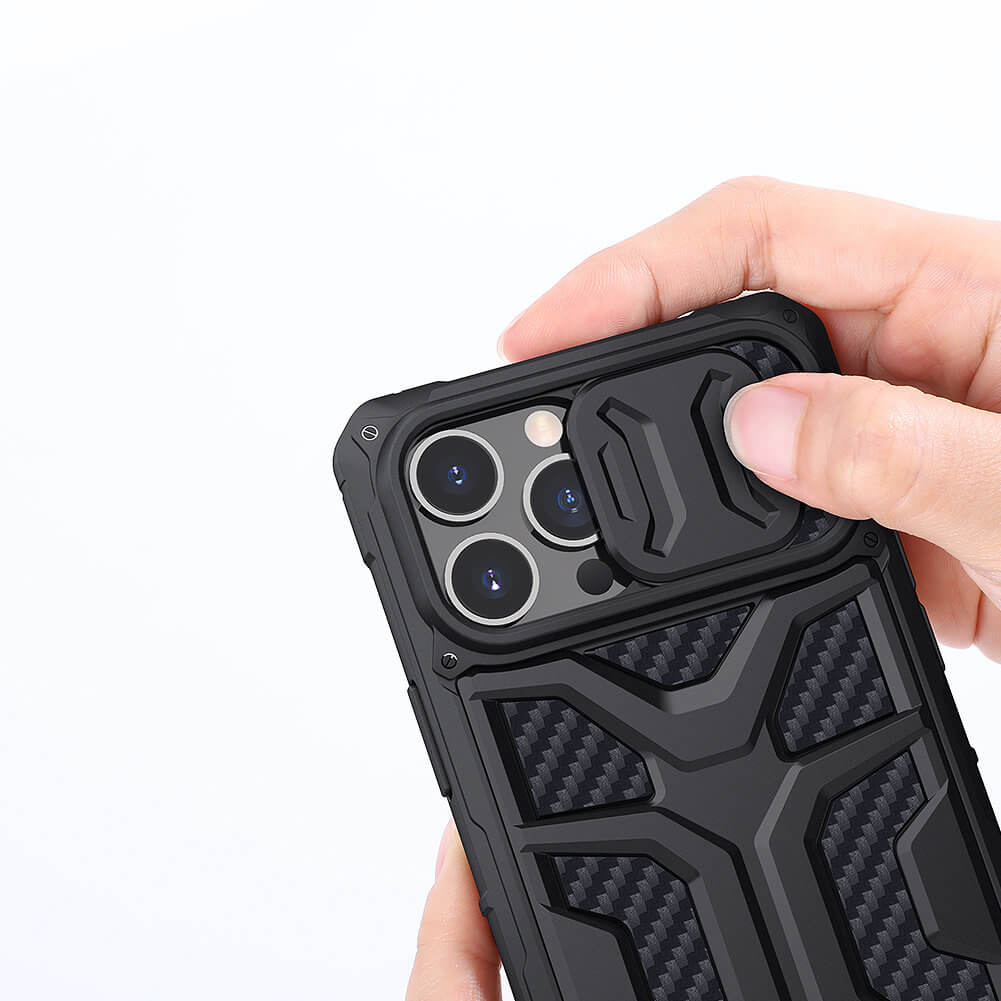 Nillkin iPhone 13 Pro Armored Case with Camera Cover Σκληρή Θήκη με Κάλυμμα για την Κάμερα - Black