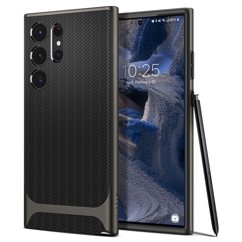 Spigen Samsung Galaxy S23 Ultra Neo Hybrid Θήκη με Σκληρό Πλαίσιο - Gunmetal