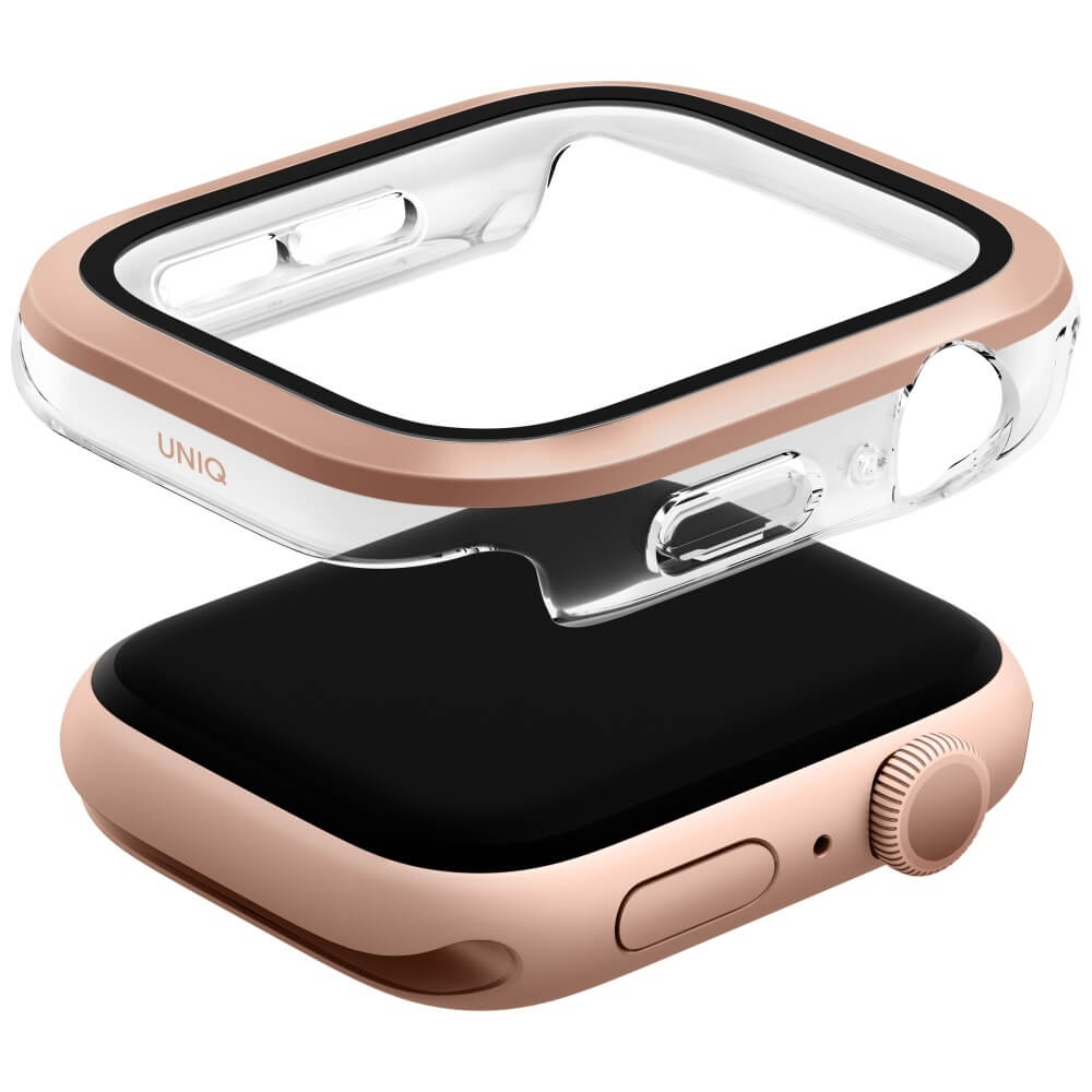 Uniq Θήκη Apple Watch 10/11 - 46mm Voute με Προστασία Οθόνης - Rose Gold