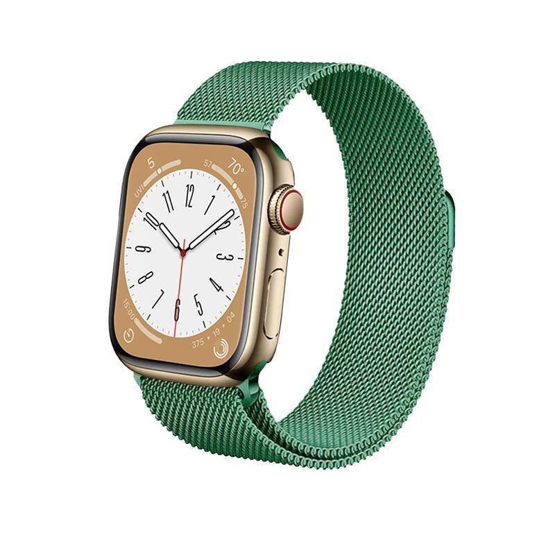 Crong Λουράκι Apple Watch 4/5/6/7/8/9/10/11 - SE (1/2/3) - ULTRA (1/2/3) - 44/45/46/49mm από Ανοξείδωτο Ατσάλι - Milano Steel - Green