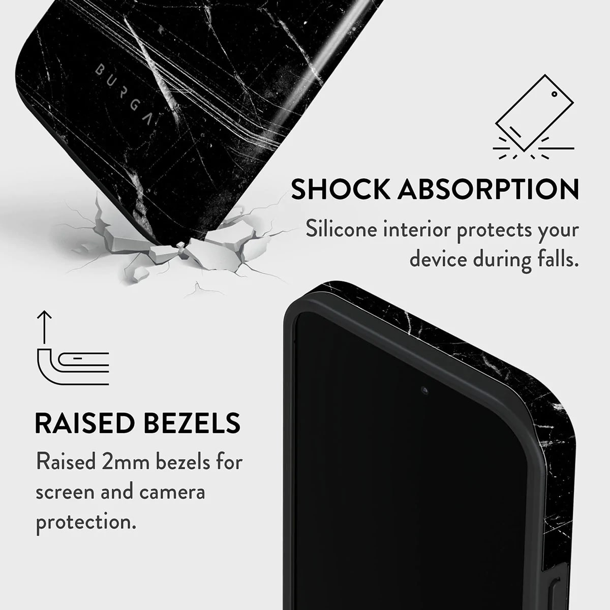Burga iPhone 14 Pro Fashion Tough Σκληρή Θήκη - Noir Origin