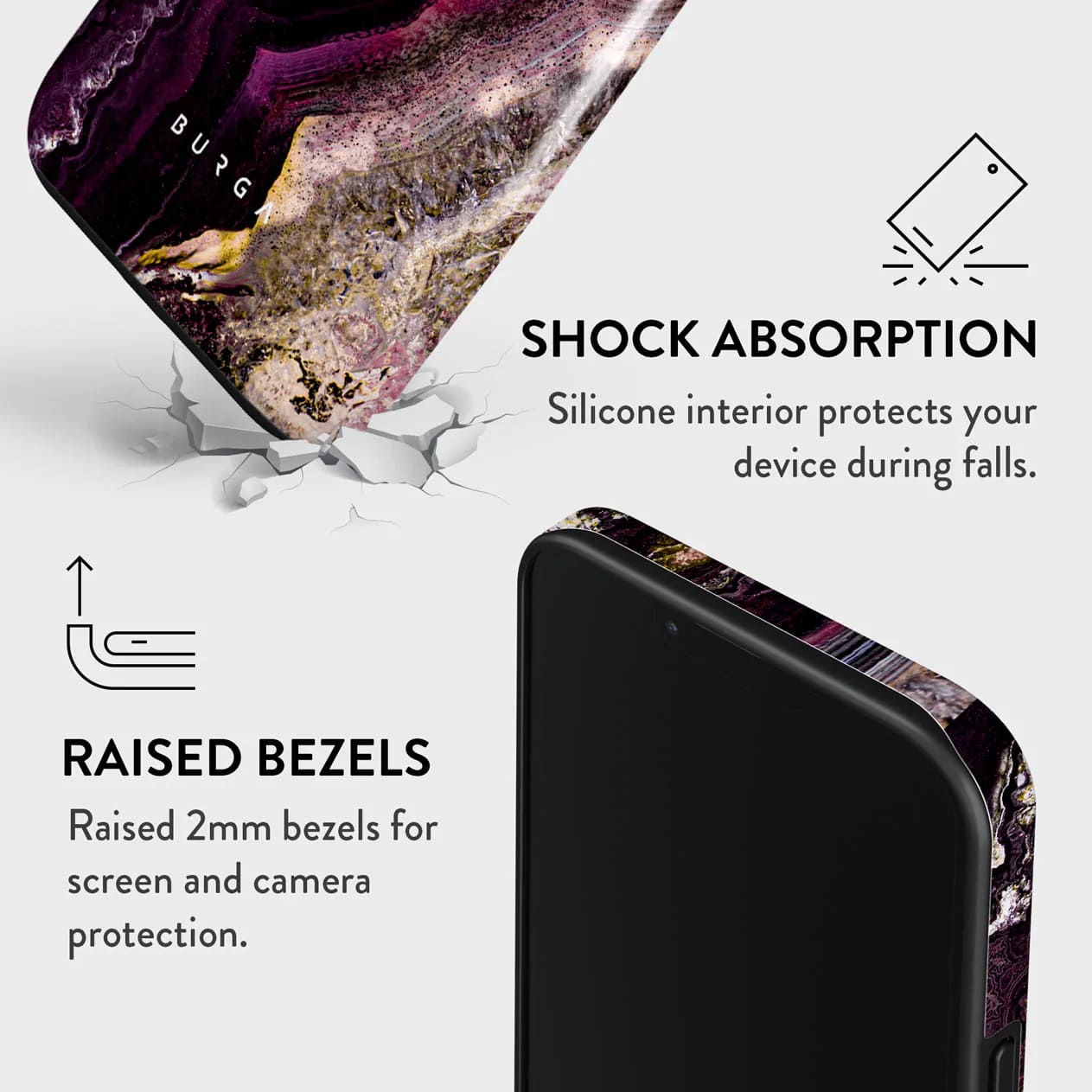 Burga iPhone 14 Plus Fashion Tough Σκληρή Θήκη - Purple Skies