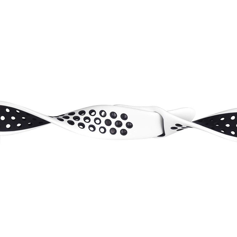 Crong Λουράκι Apple Watch 2/3/4/5/6/7/8/9/10/11 - SE (1/2/3) - 38/40/41/42mm Duo Sport - White / Black