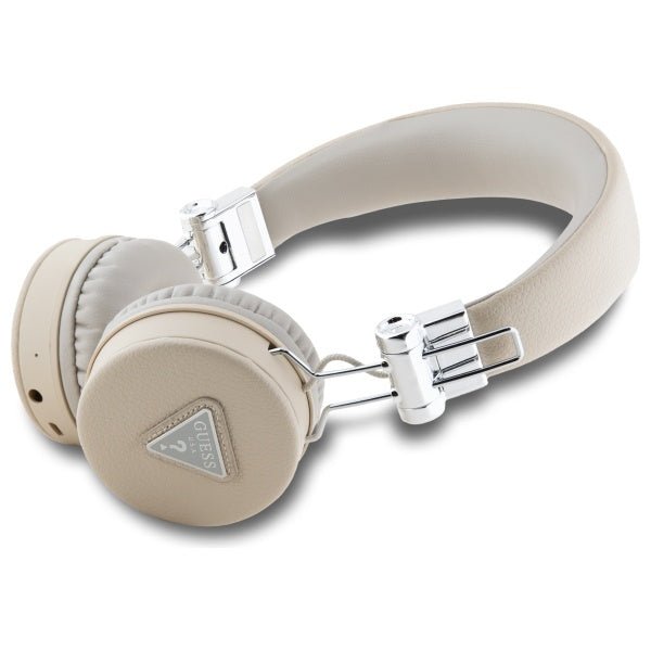Guess Over - Ear Grained Classic Round Shape - Ασύρματα Bluetooth Ακουστικά - Beige