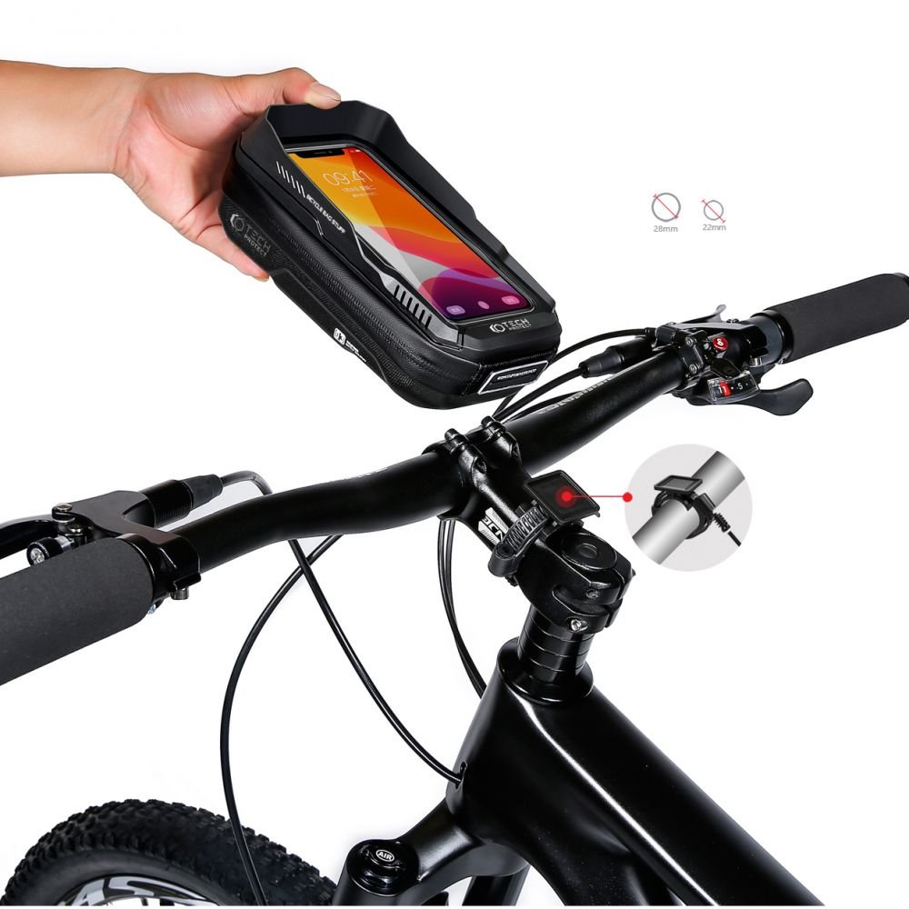 Tech - Protect XT3 Bike Mount Universal Τσάντα Αποθήκευσης για Τιμόνι Ποδηλάτου - 0,6L - Black