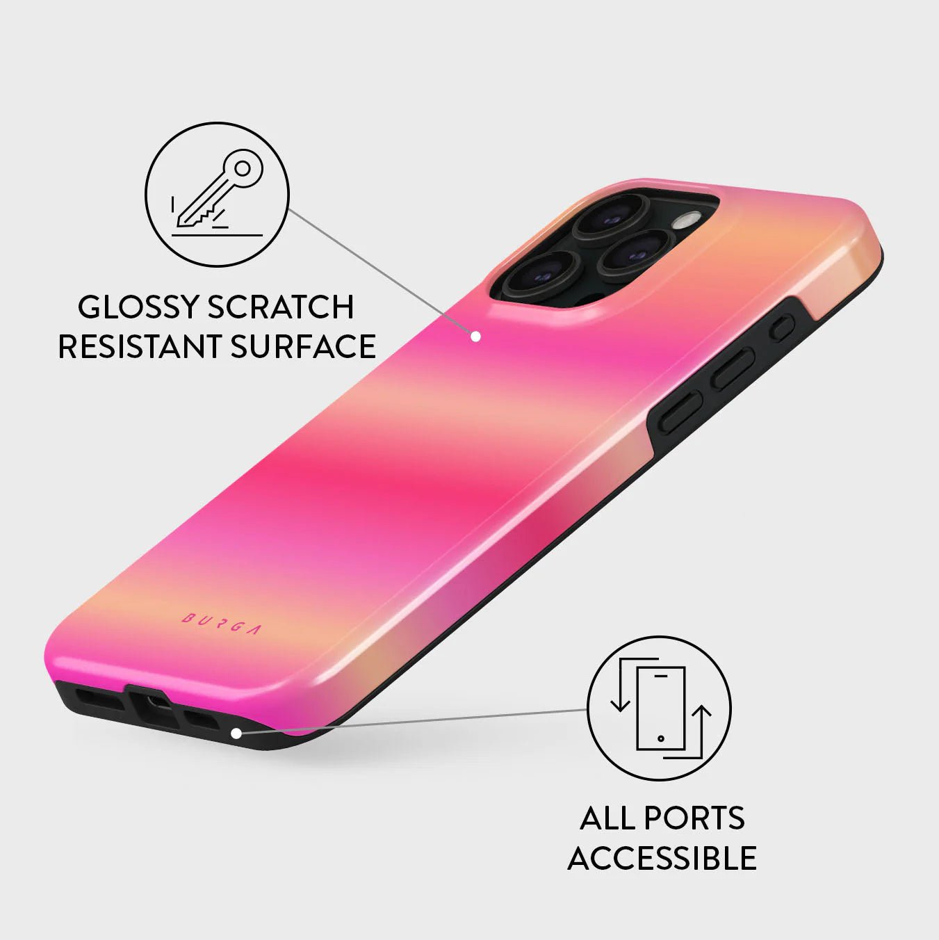 Burga iPhone 15 Pro Max Fashion Tough MagSafe Σκληρή Θήκη με MagSafe - SPF 100