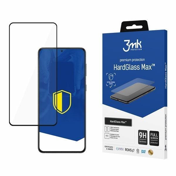 3MK Samsung Galaxy S22 HardGlass Max 0.30mm 9H Full Screen Αντιχαρακτικό Γυαλί Οθόνης - Black