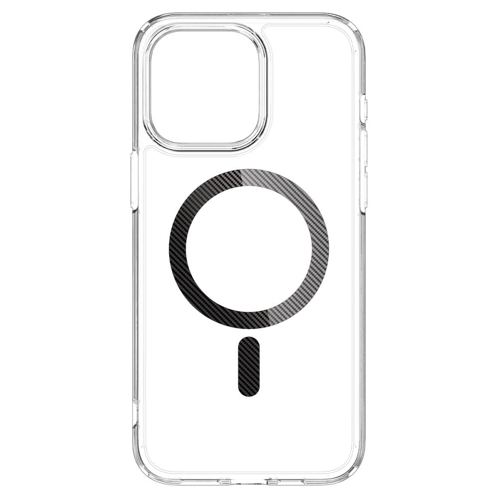 Spigen iPhone 15 Pro Ultra Hybrid Mag Σκληρή Θήκη με Πλαίσιο Σιλικόνης Και MagSafe - Carbon Fiber