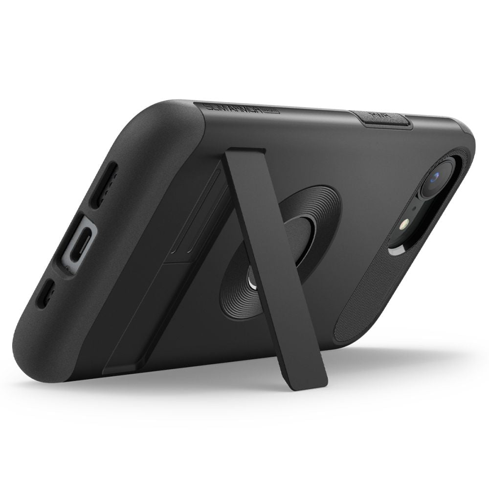 Spigen iPhone 16e Slim Armor Mag Σκληρή Θήκη με Stand και MagSafe - Black