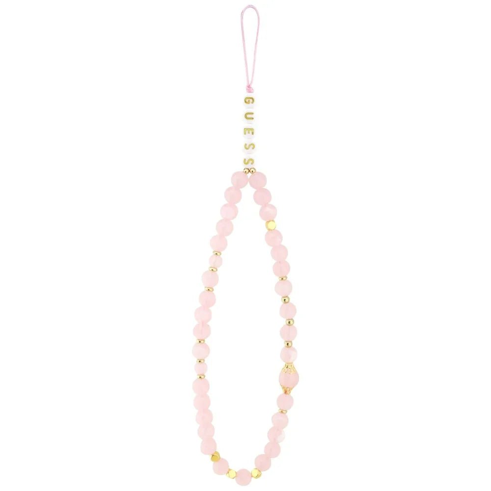 Guess iPhone 17 - 4G Strap 4G Classic Logo - Σκληρή Θήκη με Επένδυση Συνθετικού Δέρματος και Λουράκι - Pink