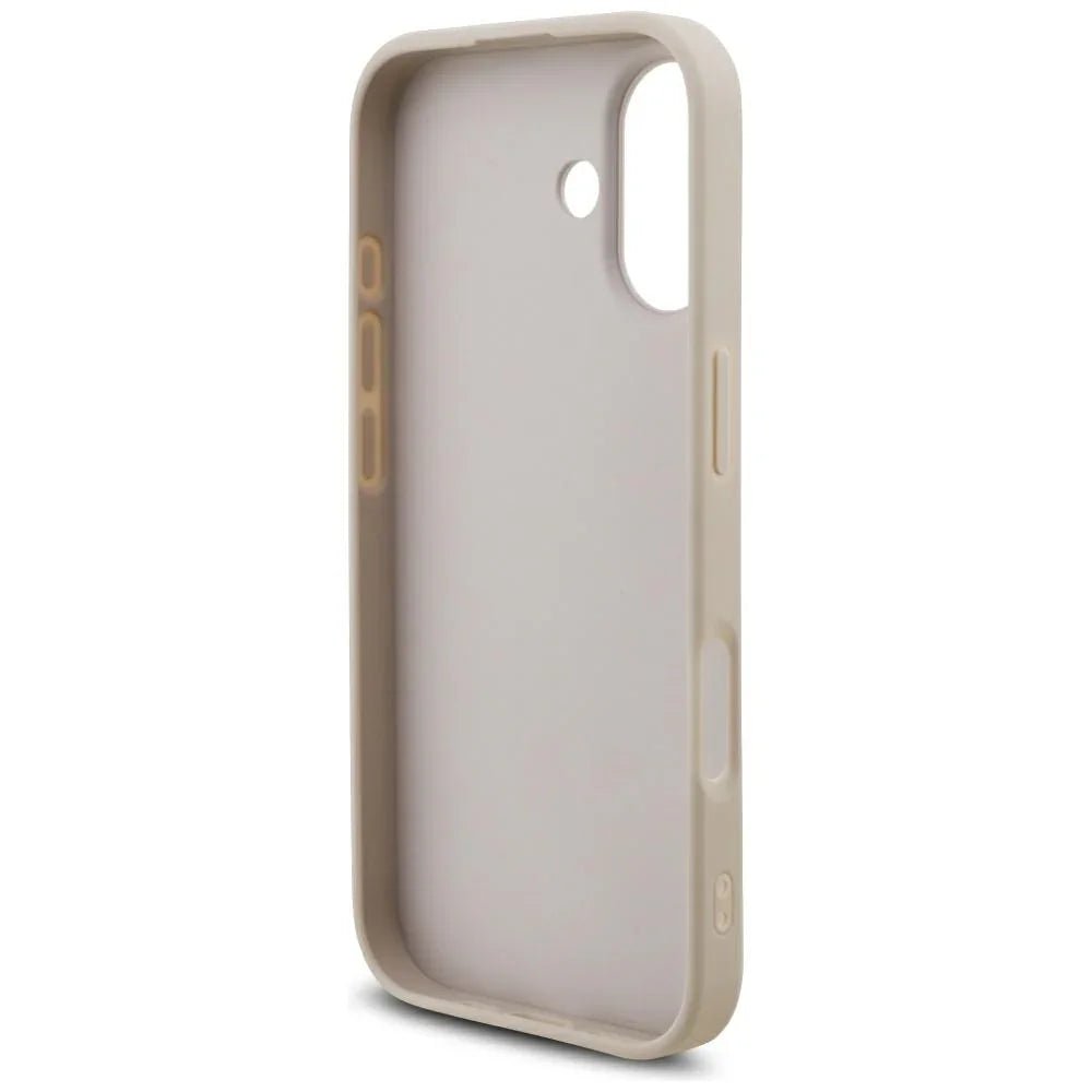 Guess iPhone 17 - 4G Strap 4G Classic Logo - Σκληρή Θήκη με Επένδυση Συνθετικού Δέρματος και Λουράκι - Pink