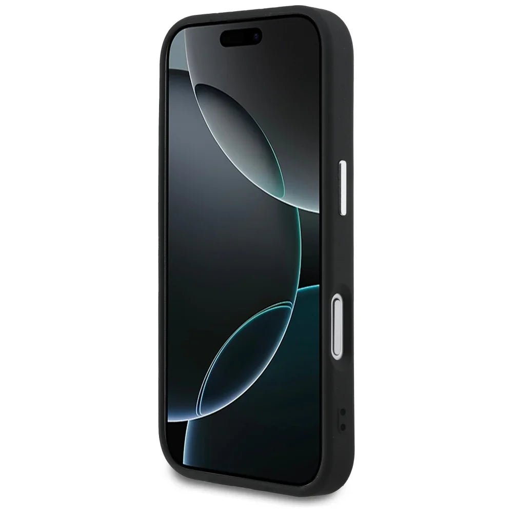 Guess iPhone 17 Pro - Classic Logo MagSafe - Σκληρή Θήκη με Επένδυση Οικολογικού Δέρματος - Black
