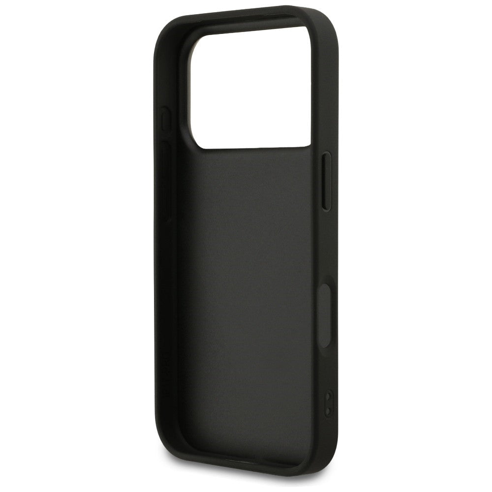 Guess iPhone 17 Pro / iPhone 18 Pro - Σκληρή Θήκη με Πλαίσιο Σιλικόνης και Επένδυση Συνθετικού Δέρματος - 4G Classic - Black