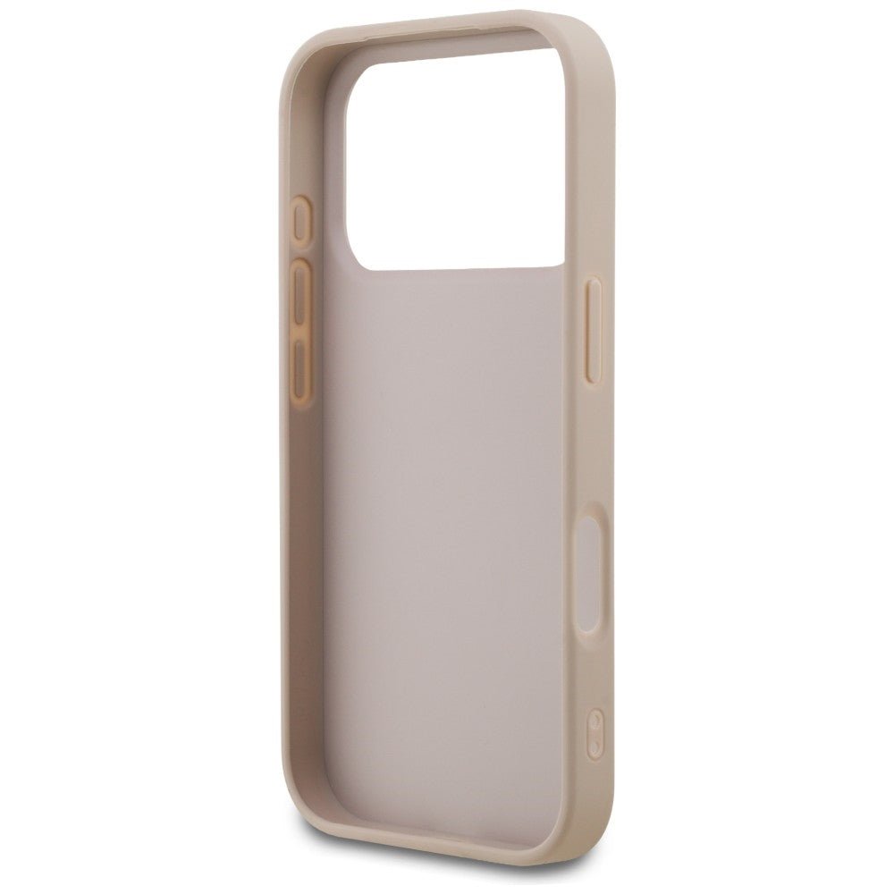 Guess iPhone 17 Pro / iPhone 18 Pro - Σκληρή Θήκη με Πλαίσιο Σιλικόνης και Επένδυση Συνθετικού Δέρματος - 4G Classic - Pink