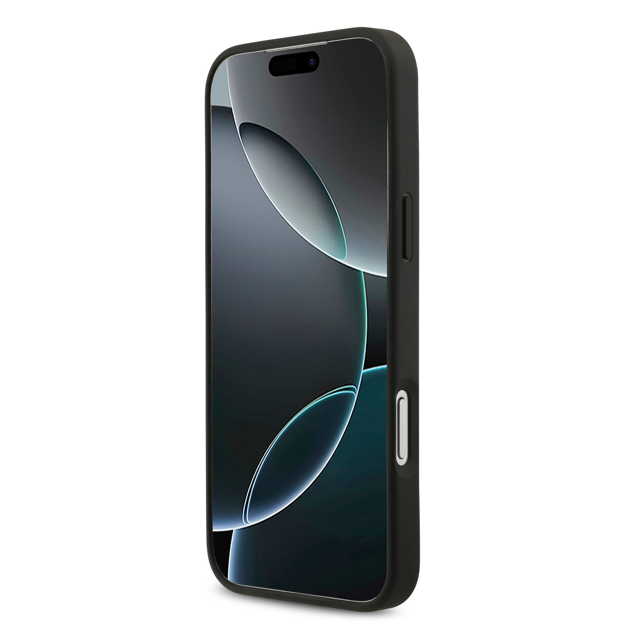 Guess iPhone 17 Pro Max - 4G Strap Triangle Logo MagSafe - Σκληρή Θήκη με Επένδυση Συνθετικού Δέρματος και Λουράκι - Black - GUHMP17XP4TSDPPSK