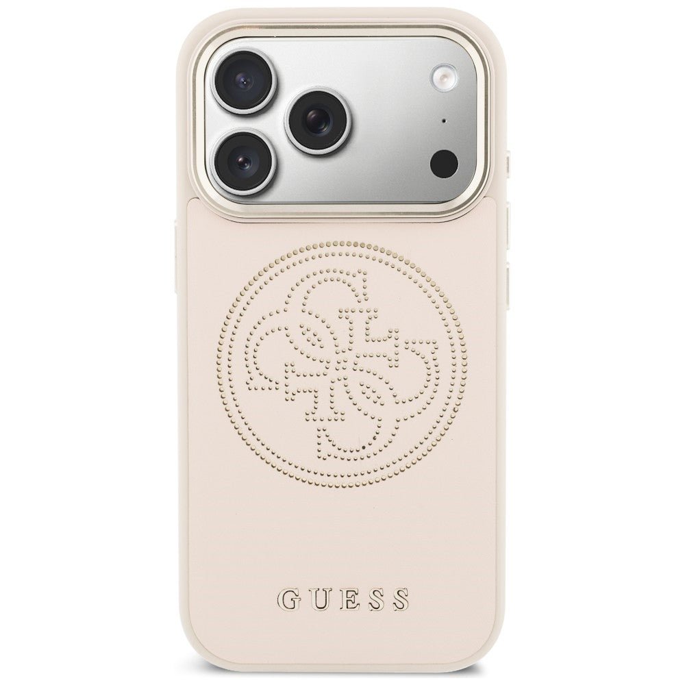 Guess iPhone 17 Pro Max - Θήκη με Επένδυση Συνθετικού Δέρματος - Perforated 4G MagSafe - Pink