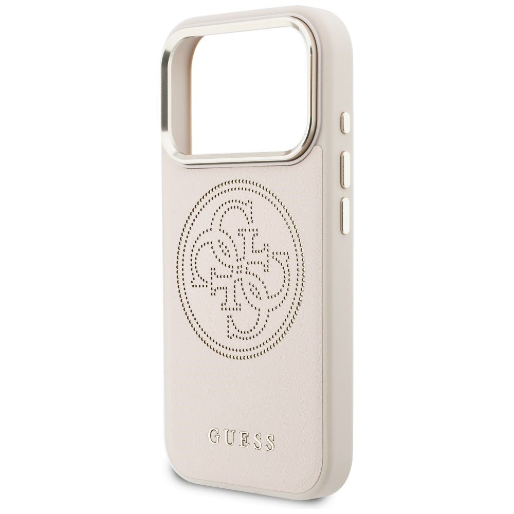 Guess iPhone 17 Pro Max - Θήκη με Επένδυση Συνθετικού Δέρματος - Perforated 4G MagSafe - Pink