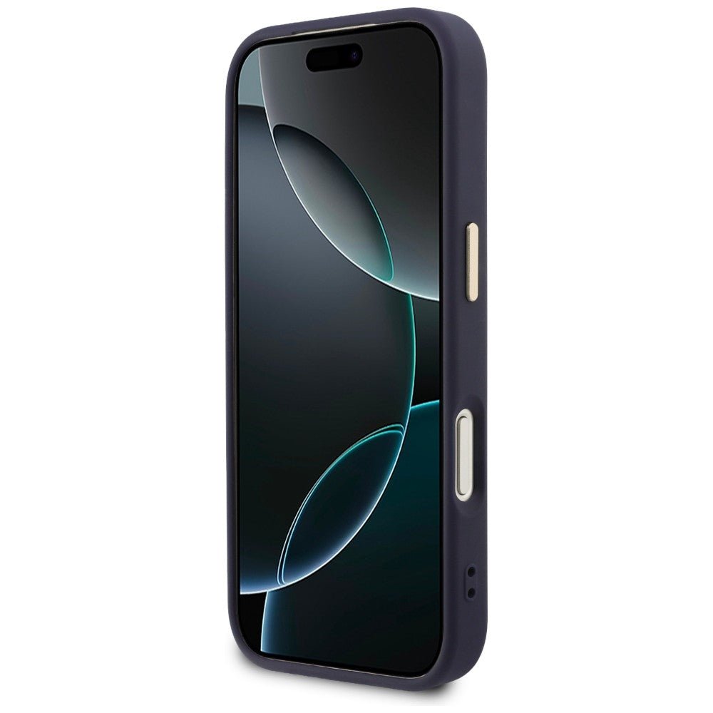 Guess iPhone 17 Pro - Θήκη με Επένδυση Συνθετικού Δέρματος - Perforated 4G MagSafe - Blue