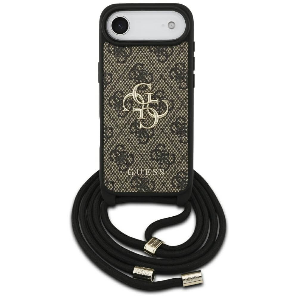 Guess iPhone Air - 4G Big Logo Cord Stap Crossbody - Θήκη με Επένδυση Συνθετικού Δέρματος και Λουράκι - Brown
