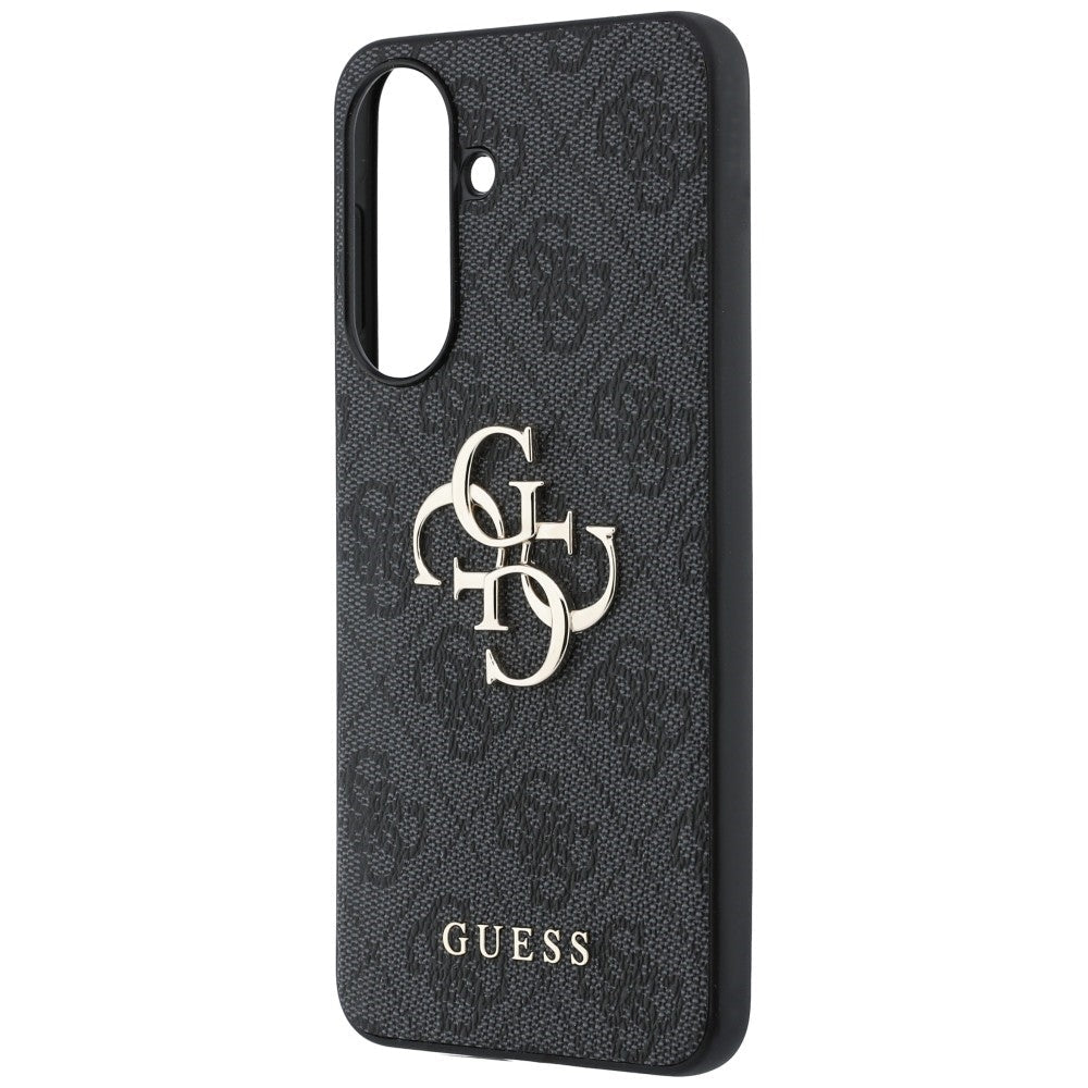 Guess Samsung Galaxy A37 5G - 4G Big Metal Logo - Θήκη με Επένδυση Συνθετικού Δέρματος - Black
