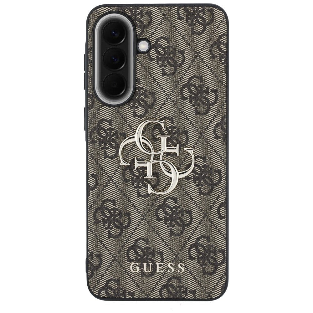 Guess Samsung Galaxy A37 5G - 4G Big Metal Logo - Θήκη με Επένδυση Συνθετικού Δέρματος - Brown