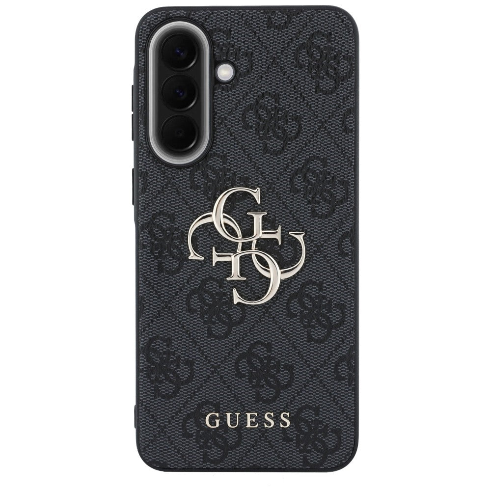 Guess Samsung Galaxy A57 5G - 4G Big Metal Logo - Θήκη με Επένδυση Συνθετικού Δέρματος - Black
