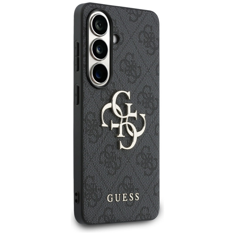 Guess Samsung Galaxy S26 - Σκληρή Θήκη με Πλαίσιο Σιλικόνης και Επένδυση Συνθετικού Δέρματος - 4G Big Metal Logo - Black