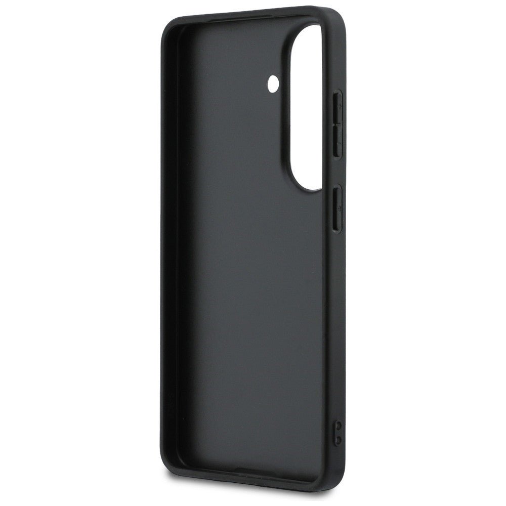 Guess Samsung Galaxy S26 - Σκληρή Θήκη με Πλαίσιο Σιλικόνης και Επένδυση Συνθετικού Δέρματος - 4G Big Metal Logo - Brown