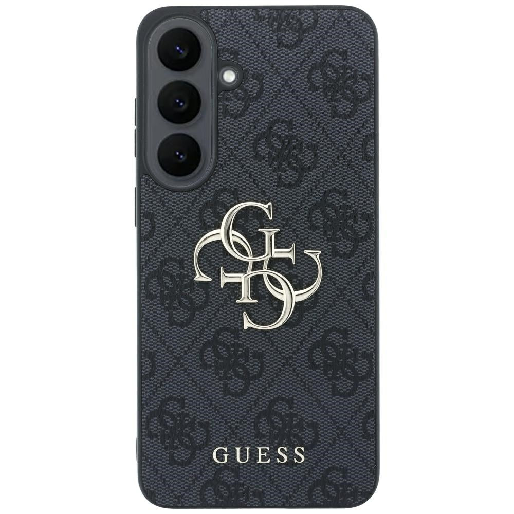 Guess Samsung Galaxy S26 FE - Σκληρή Θήκη με Πλαίσιο Σιλικόνης και Επένδυση Συνθετικού Δέρματος - Embossed 4G Ring Classic Logo - Black