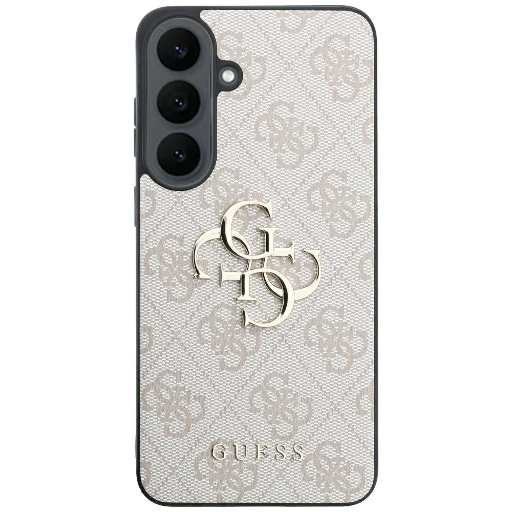Guess Samsung Galaxy S26 FE - Θήκη με Επένδυση Συνθετικού Δέρματος - Leather 4G Metal Logo - Pink