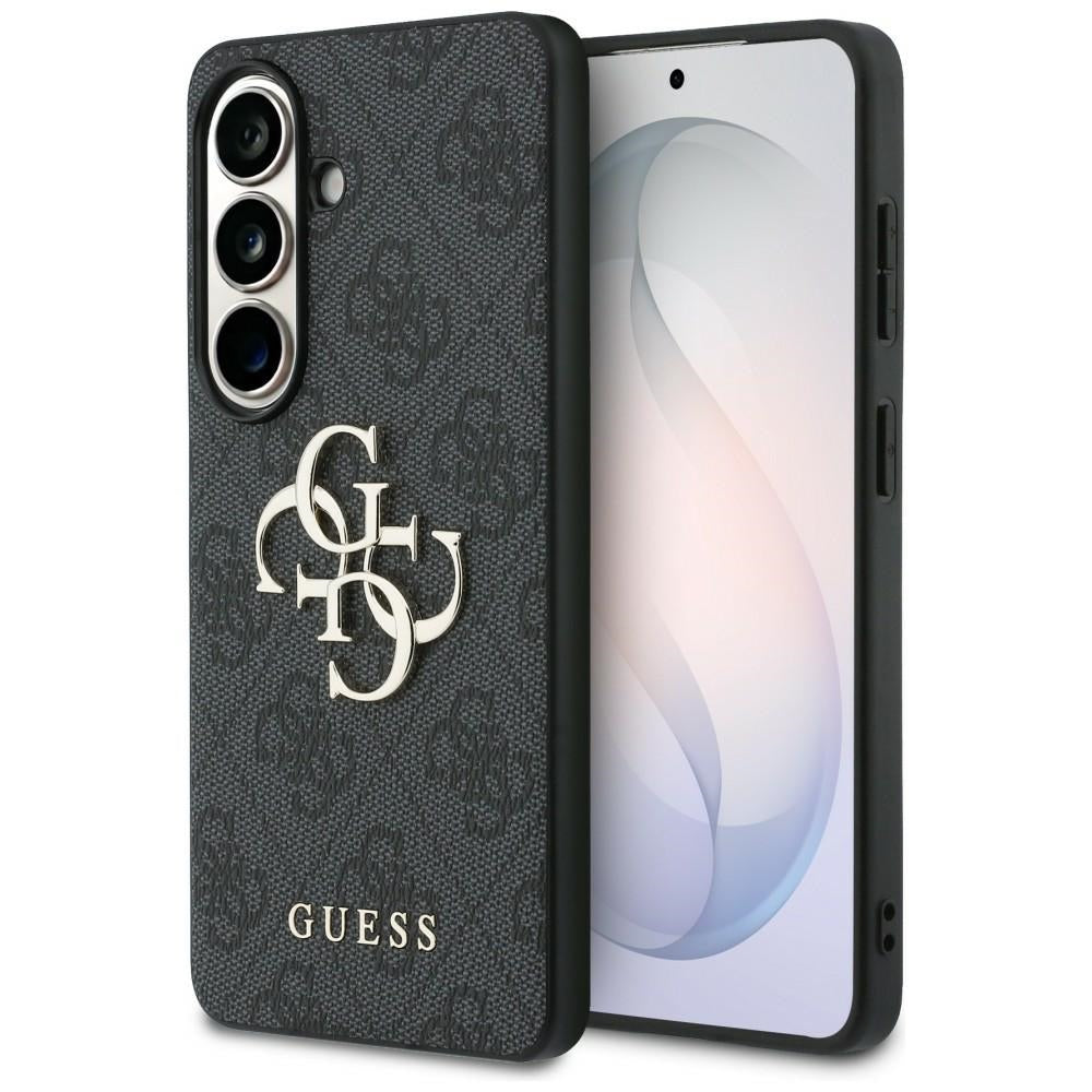 Guess Samsung Galaxy S26 Plus - Σκληρή Θήκη με Πλαίσιο Σιλικόνης και Επένδυση Συνθετικού Δέρματος - 4G Big Metal Logo - Black