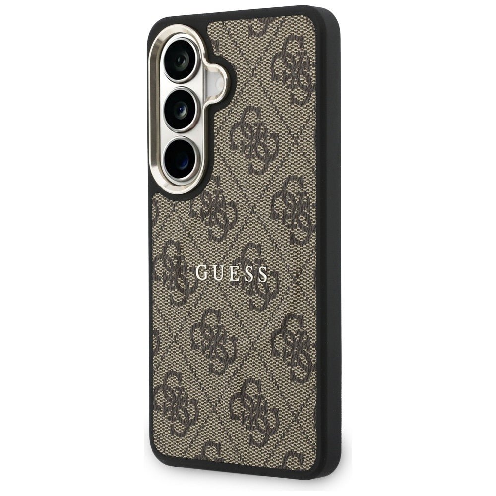 Guess Samsung Galaxy S26 Plus - Σκληρή Θήκη με Πλαίσιο Σιλικόνης και MagSafe - 4G Embossed Ring - Brown