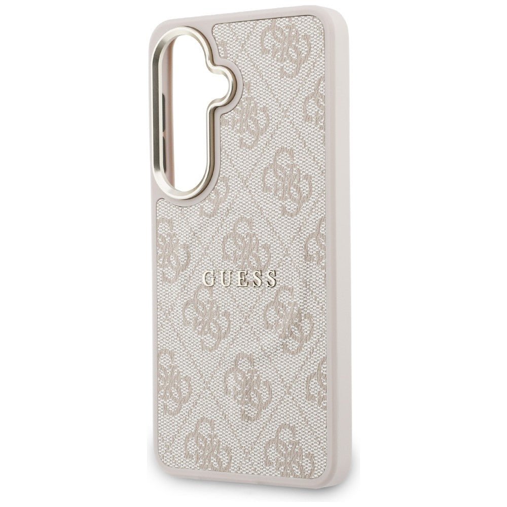 Guess Samsung Galaxy S26 Plus - Σκληρή Θήκη με Πλαίσιο Σιλικόνης MagSafe - 4G Embossed Ring - Pink