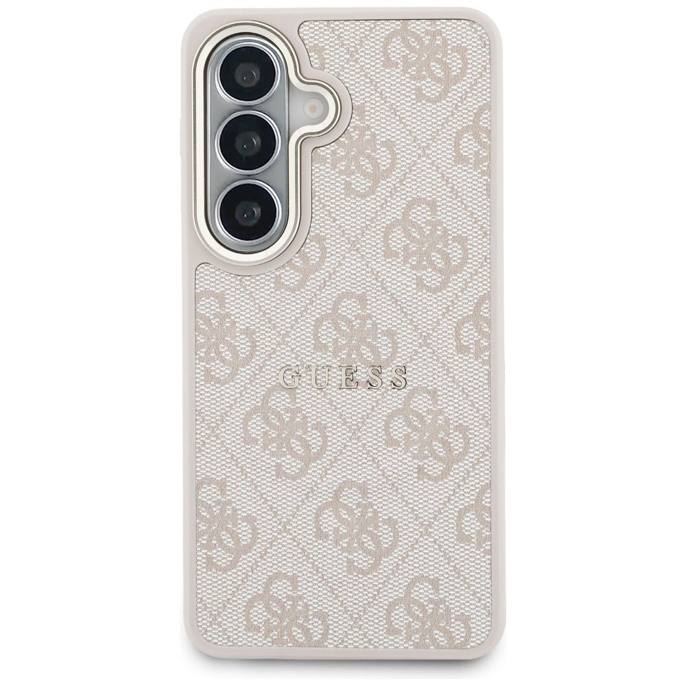 Guess Samsung Galaxy S26 Plus - Σκληρή Θήκη με Πλαίσιο Σιλικόνης MagSafe - 4G Embossed Ring - Pink