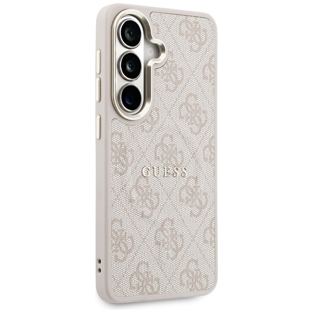 Guess Samsung Galaxy S26 Plus - Σκληρή Θήκη με Πλαίσιο Σιλικόνης MagSafe - 4G Embossed Ring - Pink