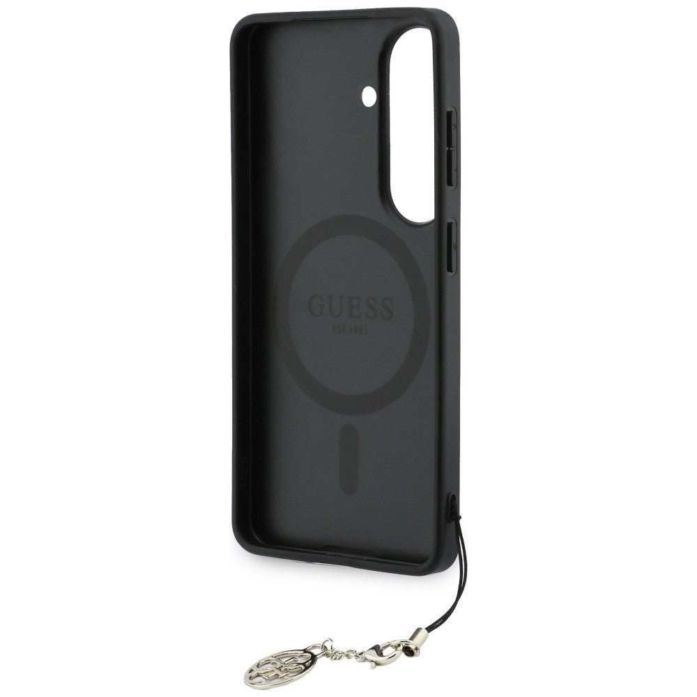 Guess Samsung Galaxy S26 - Θήκη με Επένδυση Συνθετικού Δέρματος και MagSafe - 4G Classic Logo Charm MagSafe - Black