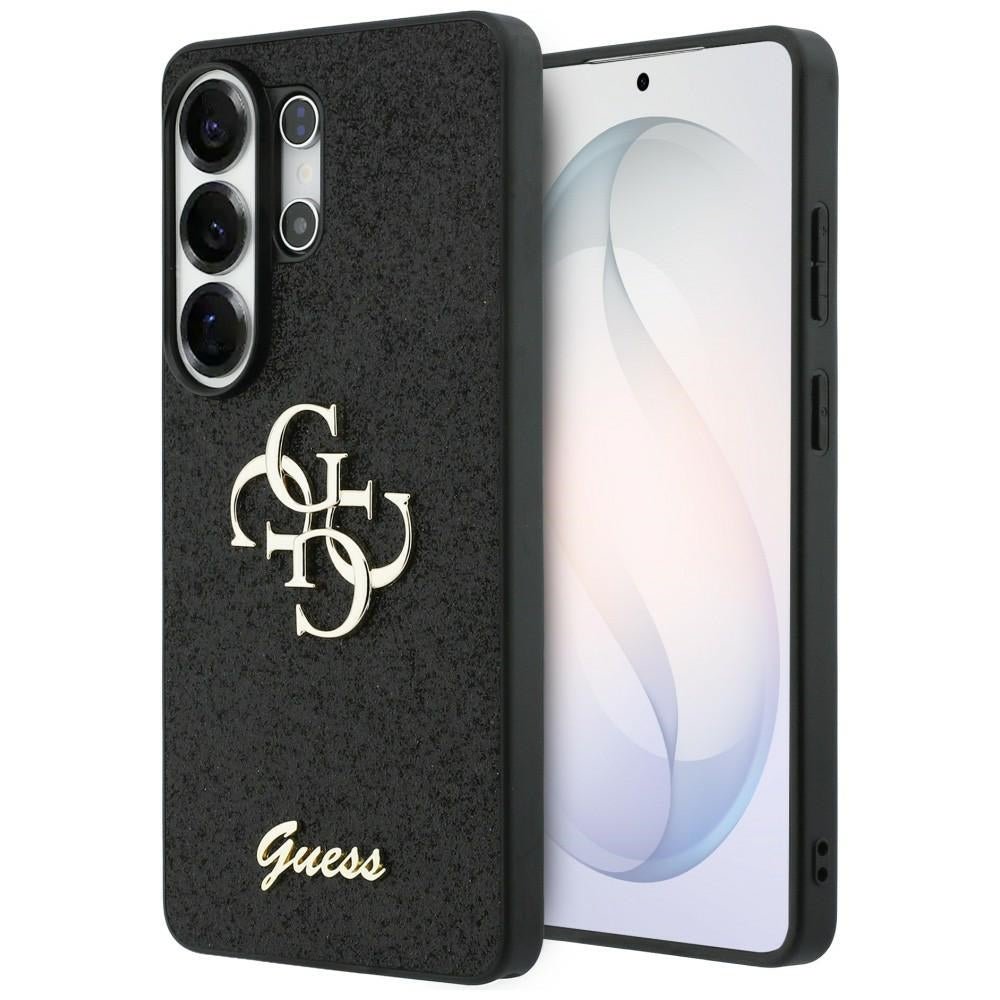 Guess Samsung Galaxy S26 Ultra - Σκληρή Θήκη Glitter με Πλαίσιο Σιλικόνης - Fixed Glitter Big 4G - Black