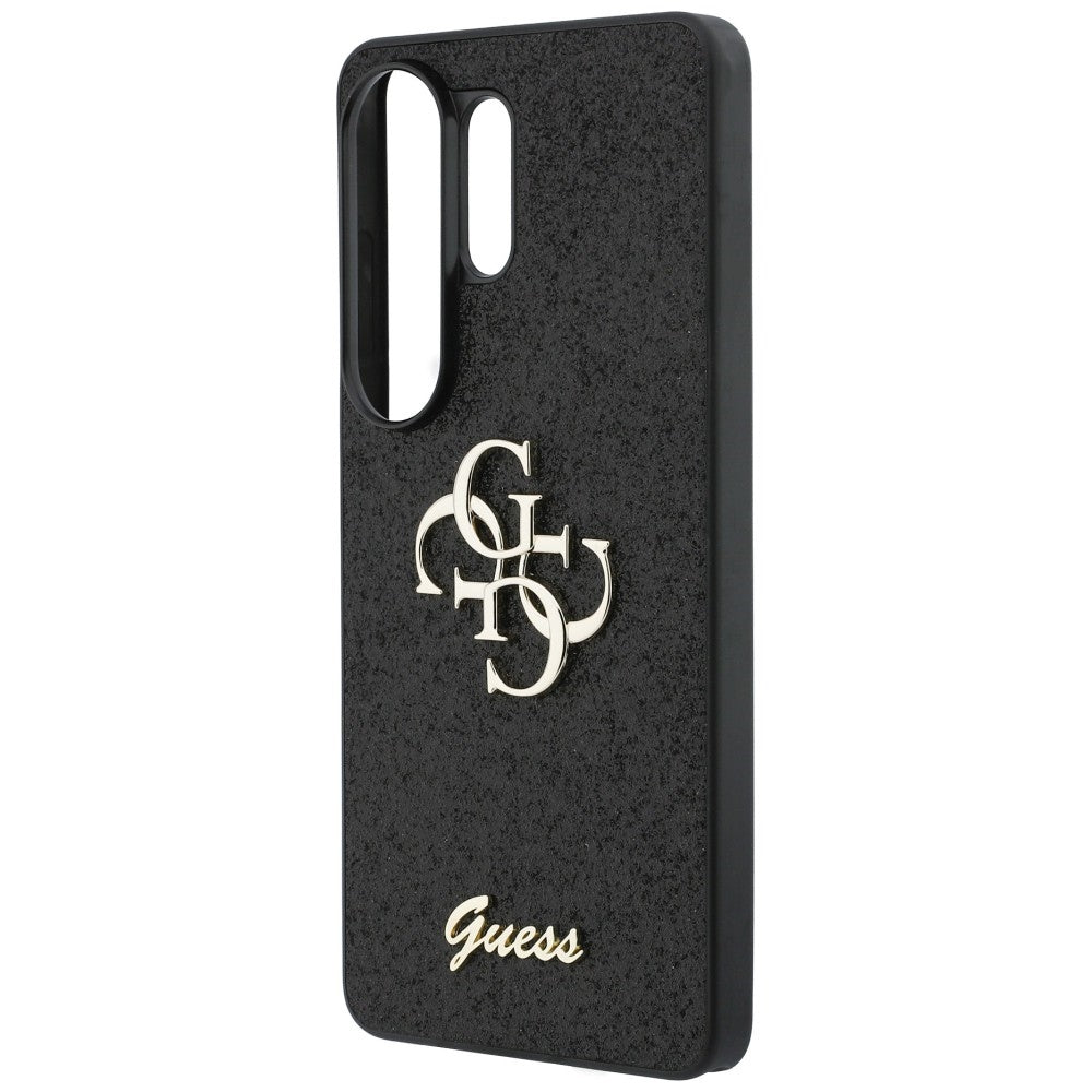 Guess Samsung Galaxy S26 Ultra - Σκληρή Θήκη Glitter με Πλαίσιο Σιλικόνης - Fixed Glitter Big 4G - Black
