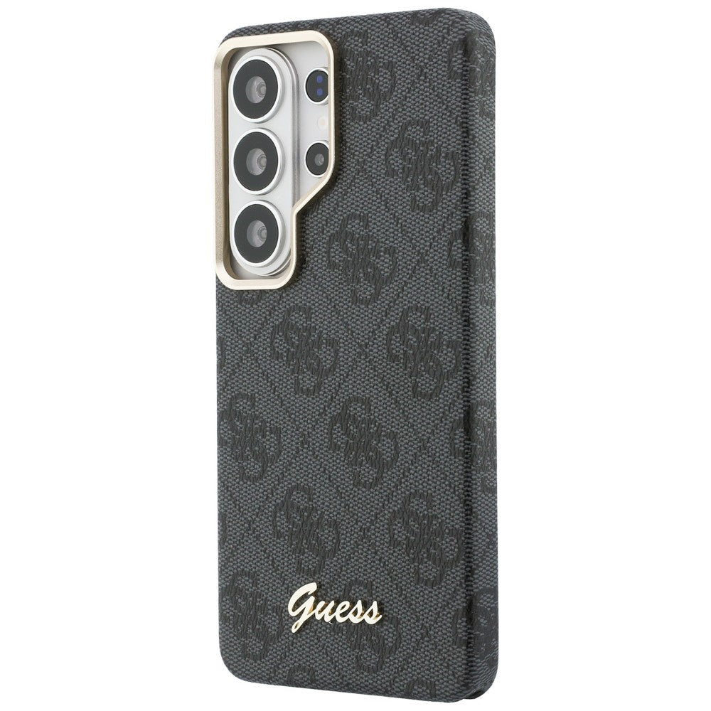 Guess Samsung Galaxy S26 Ultra - Σκληρή Θήκη με Επένδυση Συνθετικού Δέρματος - 4G Script MagSafe - Black