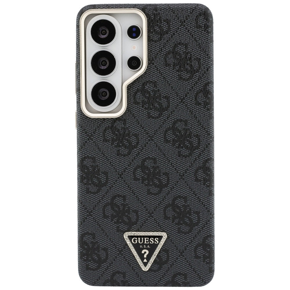 Guess Samsung Galaxy S26 Ultra - Σκληρή Θήκη με Επένδυση Συνθετικού Δέρματος - 4G Triangle Logo MagSafe - Black