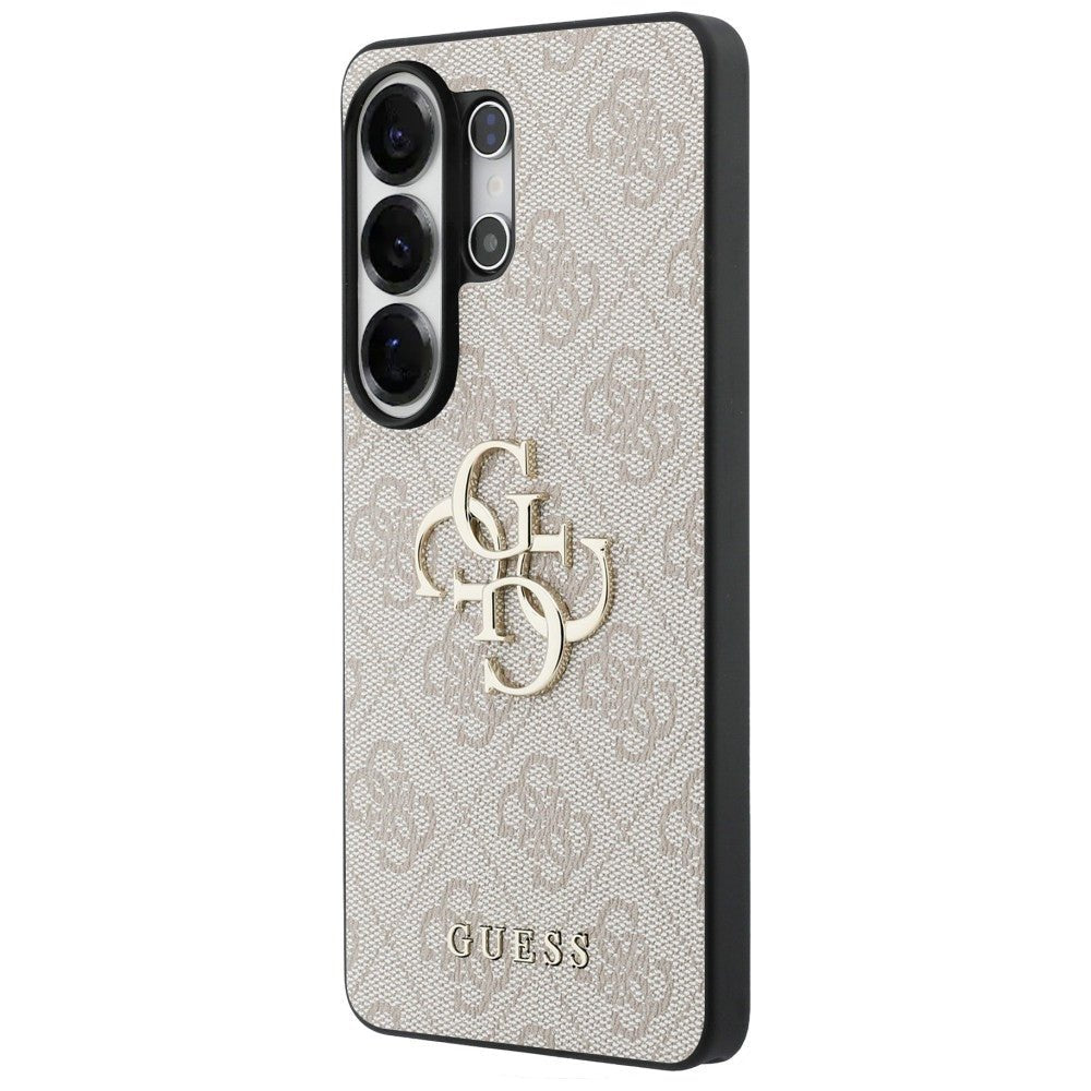 Guess Samsung Galaxy S26 Ultra - Σκληρή Θήκη με Πλαίσιο Σιλικόνης και Επένδυση Συνθετικού Δέρματος - 4G Big Metal Logo - Pink