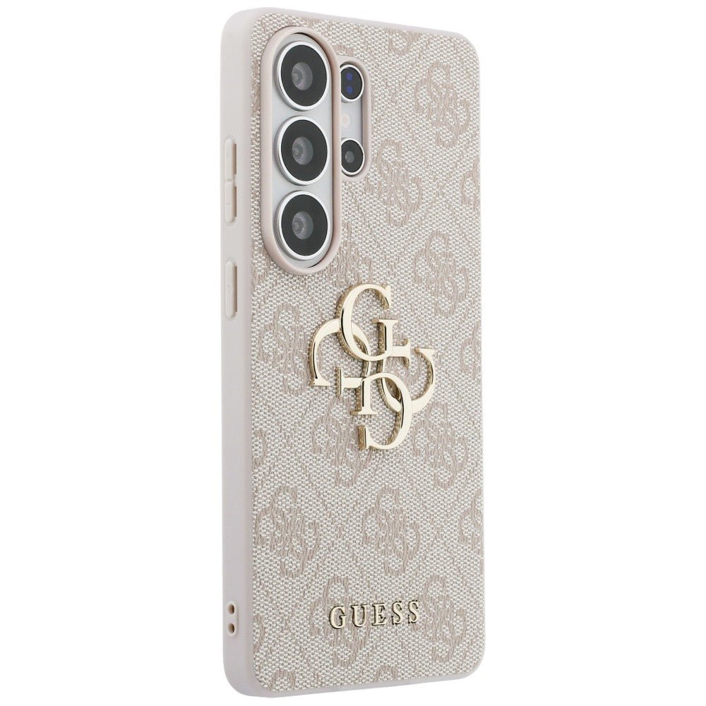 Guess Samsung Galaxy S26 Ultra - Σκληρή Θήκη με Πλαίσιο Σιλικόνης και Επένδυση Συνθετικού Δέρματος - 4G Big Metal Logo - Pink