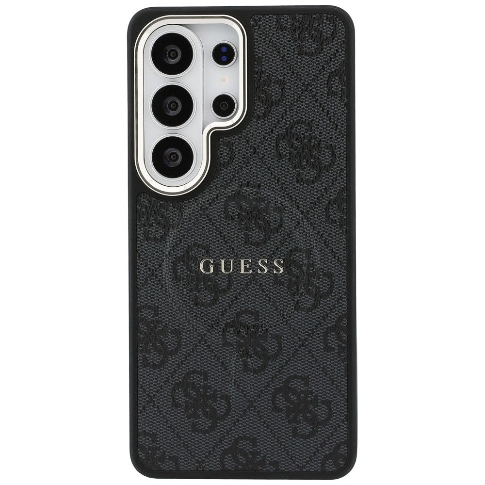 Guess Samsung Galaxy S26 Ultra - Σκληρή Θήκη με Πλαίσιο Σιλικόνης και MagSafe - 4G Embossed Ring - Black